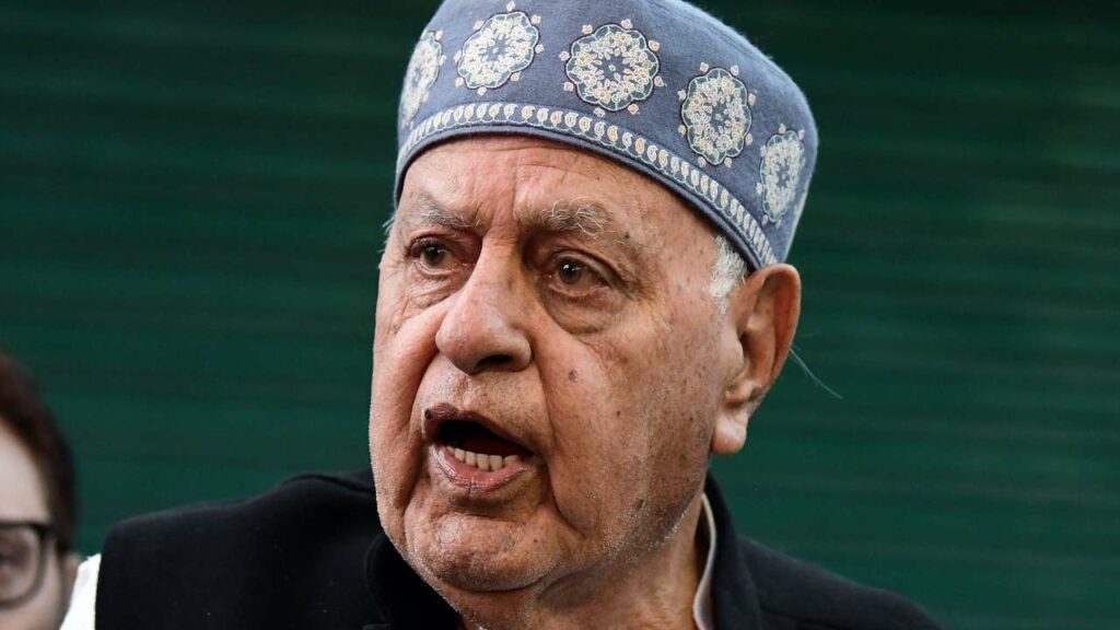 NC's Farooq Abdullah made a controversial statement on the tricolor