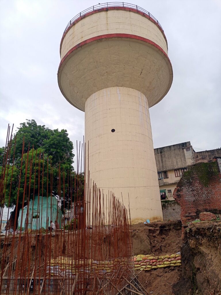 Soil erosion around the water tank built at a cost of crores next to Godhra palika