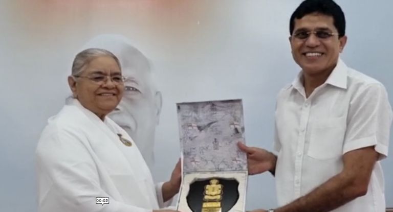 Indian navy vice admiral visited Gandhinagar Bramhakumari