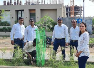 BigBloc Construction Ltd celebrated World Green Building Week 2022 with CII - IGBC_ Planted Neem and Karen Trees
