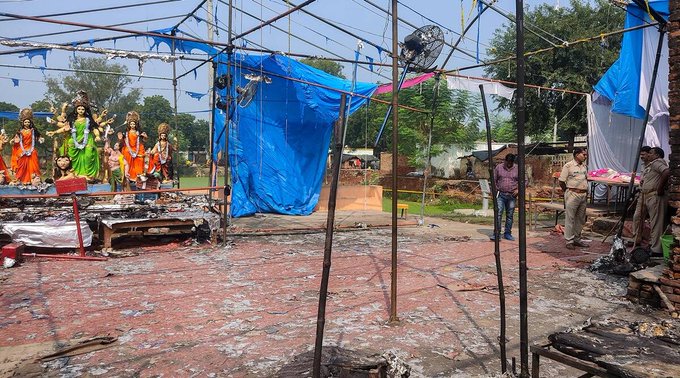 Durga Puja pandal in Bhadohi claimed five lives Uttarpradesh