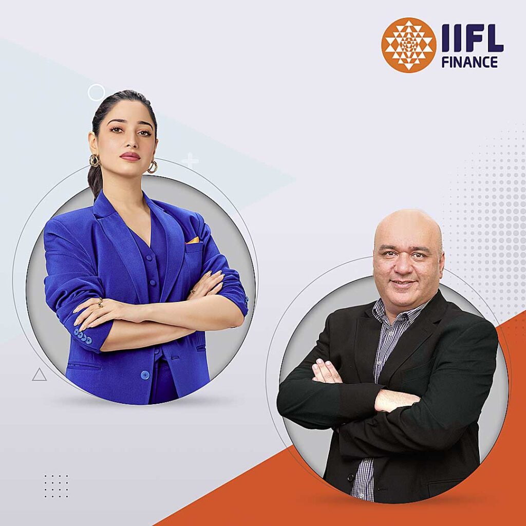 Tamannaah Bhatia Brand Ambassador of IIFL Finance and Manav Verma, CMO, IIFL